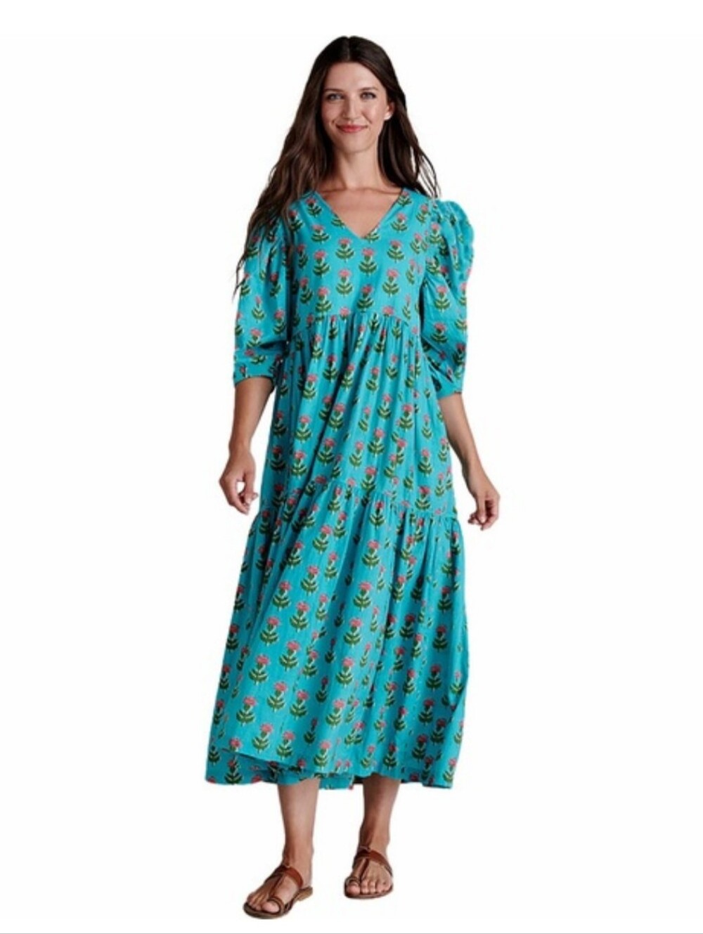Pink Chicken Cornflower Blue Maxi Dress Size XS